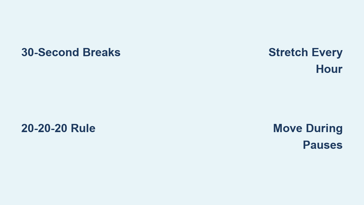Micro Breaks for Ergonomics: Quick Tips to Boost Focus and Comfort