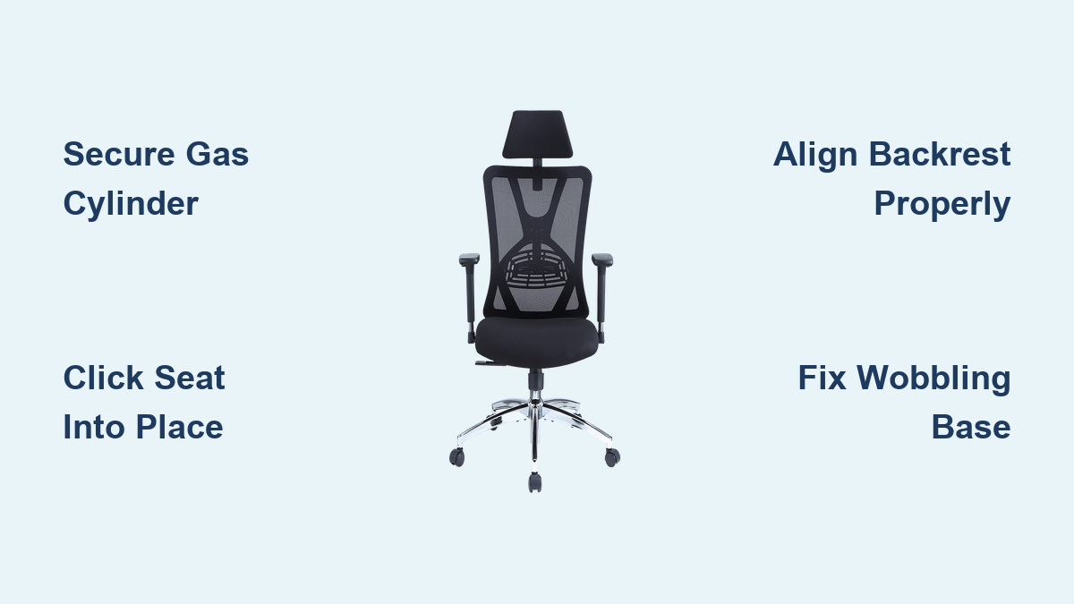 Ticova Ergonomic Office Chair Assembly Guide